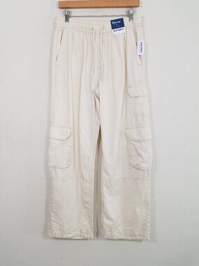 NWT GAP Cargo Wide Leg Mid-Rise Full-Length Pull-On Pants Size M